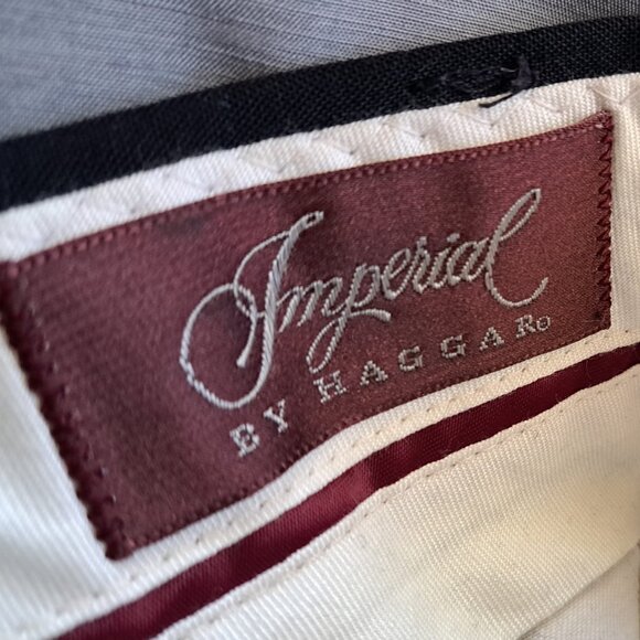 IMPERIAL BY HAGGAR Men's Black Dress Pants Size 36x33 Pre-Owned - Picture 5 of 7